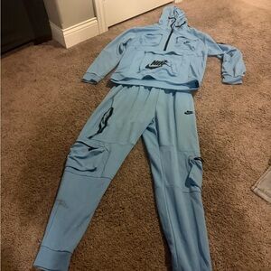 Nike Light Blue Tracksuit size 2xl